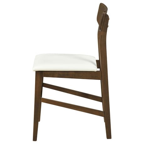 Merrin Off White and Walnut Dining Side Chair, Set of 2 from Coaster - Luna Furniture