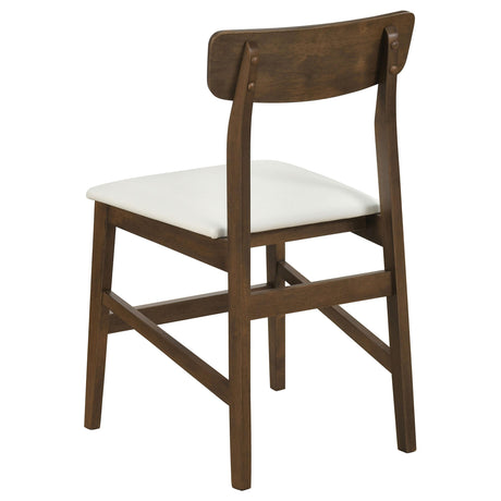 Merrin Off White and Walnut Dining Side Chair, Set of 2 from Coaster - Luna Furniture