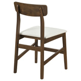 Merrin Dining Side Chair Off White and Walnut (Set of 2) from Coaster - Luna Furniture