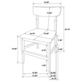 Merrin Off White and Walnut Dining Side Chair, Set of 2 from Coaster - Luna Furniture