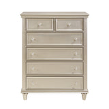 Celandine Silver 5-Piece Bedroom Set (Queen Bed, Nightstand, Dresser, Mirror, Chest) from Homelegance - Luna Furniture