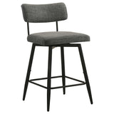 Levine Fabric Upholstered Swivel Counter Chair Grey (Set of 2) from Coaster - Luna Furniture