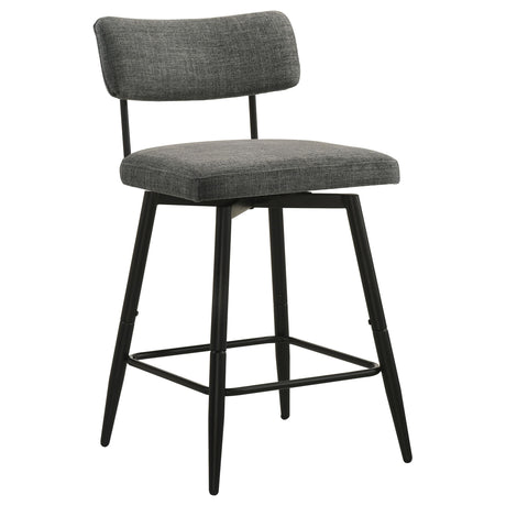 Levine Gray Fabric Upholstered Swivel Counter Chair, Set of 2 from Coaster - Luna Furniture