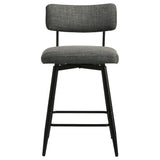 Levine Fabric Upholstered Swivel Counter Chair Grey (Set of 2) from Coaster - Luna Furniture