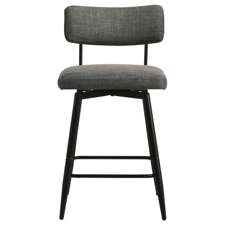 Levine Gray Fabric Upholstered Swivel Counter Chair, Set of 2 from Coaster - Luna Furniture