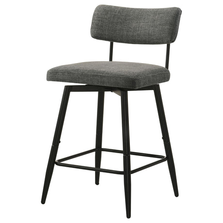 Levine Gray Fabric Upholstered Swivel Counter Chair, Set of 2 from Coaster - Luna Furniture