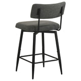 Levine Gray Fabric Upholstered Swivel Counter Chair, Set of 2 from Coaster - Luna Furniture