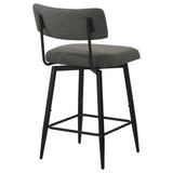 Levine Gray Fabric Upholstered Swivel Counter Chair, Set of 2 from Coaster - Luna Furniture