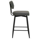 Levine Gray Fabric Upholstered Swivel Counter Chair, Set of 2 from Coaster - Luna Furniture