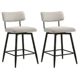 Levine Cream Fabric Upholstered Swivel Counter Chair, Set of 2 from Coaster - Luna Furniture