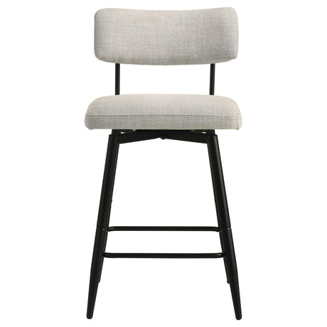 Levine Cream Fabric Upholstered Swivel Counter Chair, Set of 2 from Coaster - Luna Furniture
