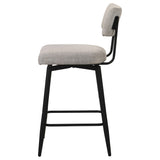 Levine Cream Fabric Upholstered Swivel Counter Chair, Set of 2 from Coaster - Luna Furniture