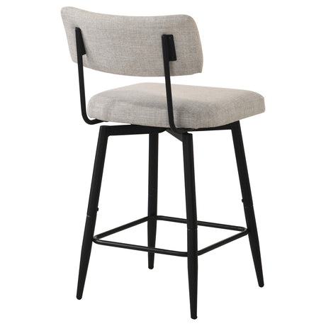 Levine Cream Fabric Upholstered Swivel Counter Chair, Set of 2 from Coaster - Luna Furniture