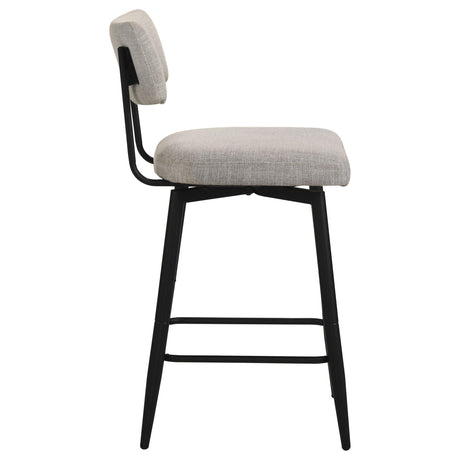 Levine Cream Fabric Upholstered Swivel Counter Chair, Set of 2 from Coaster - Luna Furniture