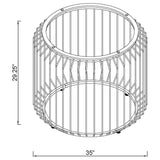 Veena Chrome Round Dining Table Base from Coaster - Luna Furniture