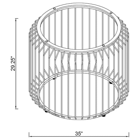 Veena Chrome Round Dining Table Base from Coaster - Luna Furniture