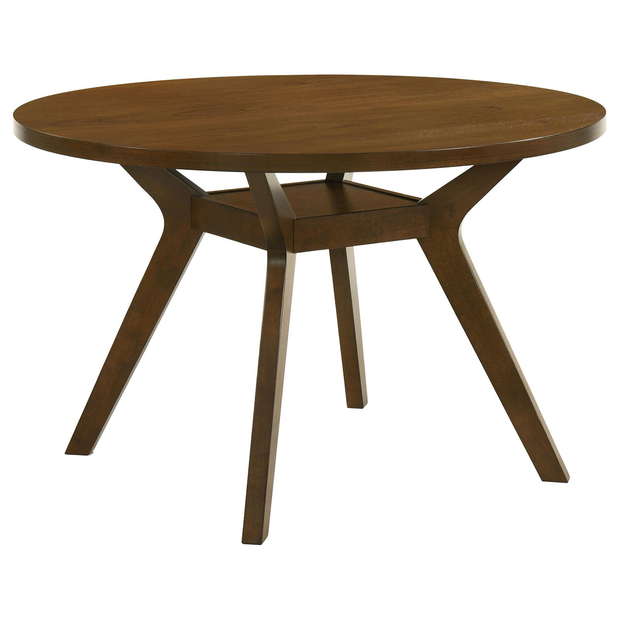 Mueller Brown/Beige 5-Piece 48-inch Round Dining Set from Coaster - Luna Furniture