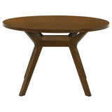 Mueller Brown/Beige 5-Piece 48-inch Round Dining Set from Coaster - Luna Furniture