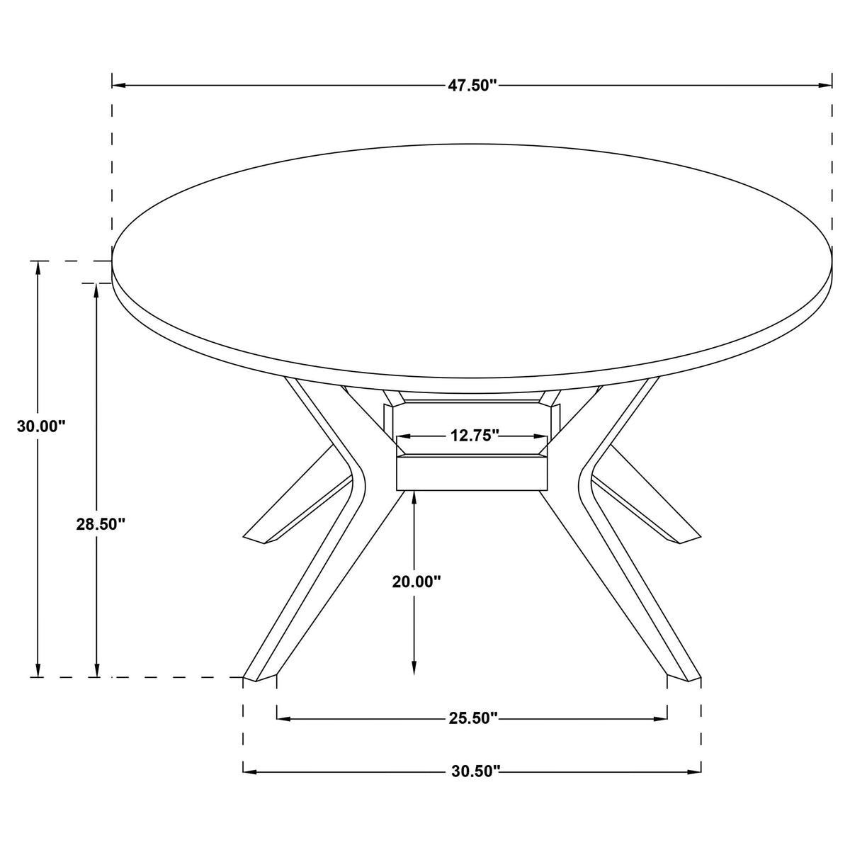 Mueller Brown/Beige 5-Piece 48-inch Round Dining Set
