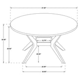 Mueller Brown/Beige 5-Piece 48-inch Round Dining Set