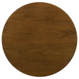 Mueller Brown 48-inch Round Mindi Veneer Dining Table from Coaster - Luna Furniture