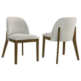 Mueller Brown/Beige Upholstered Dining Side Chair, Set of 2 from Coaster - Luna Furniture