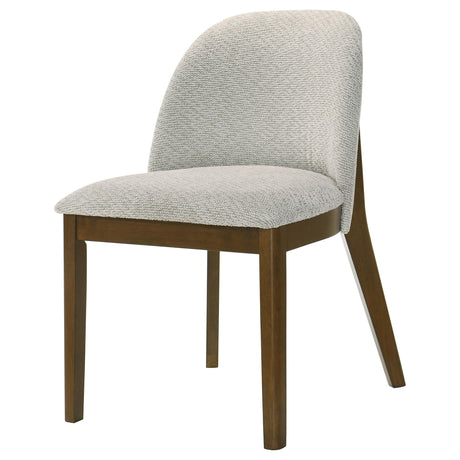Mueller Brown/Beige Upholstered Dining Side Chair, Set of 2 from Coaster - Luna Furniture