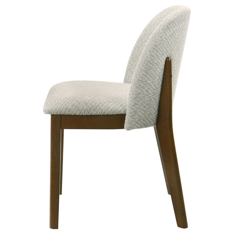 Mueller Brown/Beige Upholstered Dining Side Chair, Set of 2 from Coaster - Luna Furniture