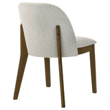 Mueller Brown/Beige Upholstered Dining Side Chair, Set of 2 from Coaster - Luna Furniture
