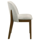 Mueller Brown/Beige Upholstered Dining Side Chair, Set of 2 from Coaster - Luna Furniture