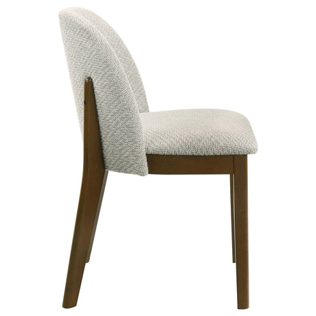 Mueller Brown/Beige Upholstered Dining Side Chair, Set of 2 from Coaster - Luna Furniture