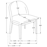 Mueller Brown/Beige Upholstered Dining Side Chair, Set of 2 from Coaster - Luna Furniture
