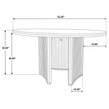 Adina Distressed Light Brown 53-inch Round Wood Dining Table from Coaster - Luna Furniture