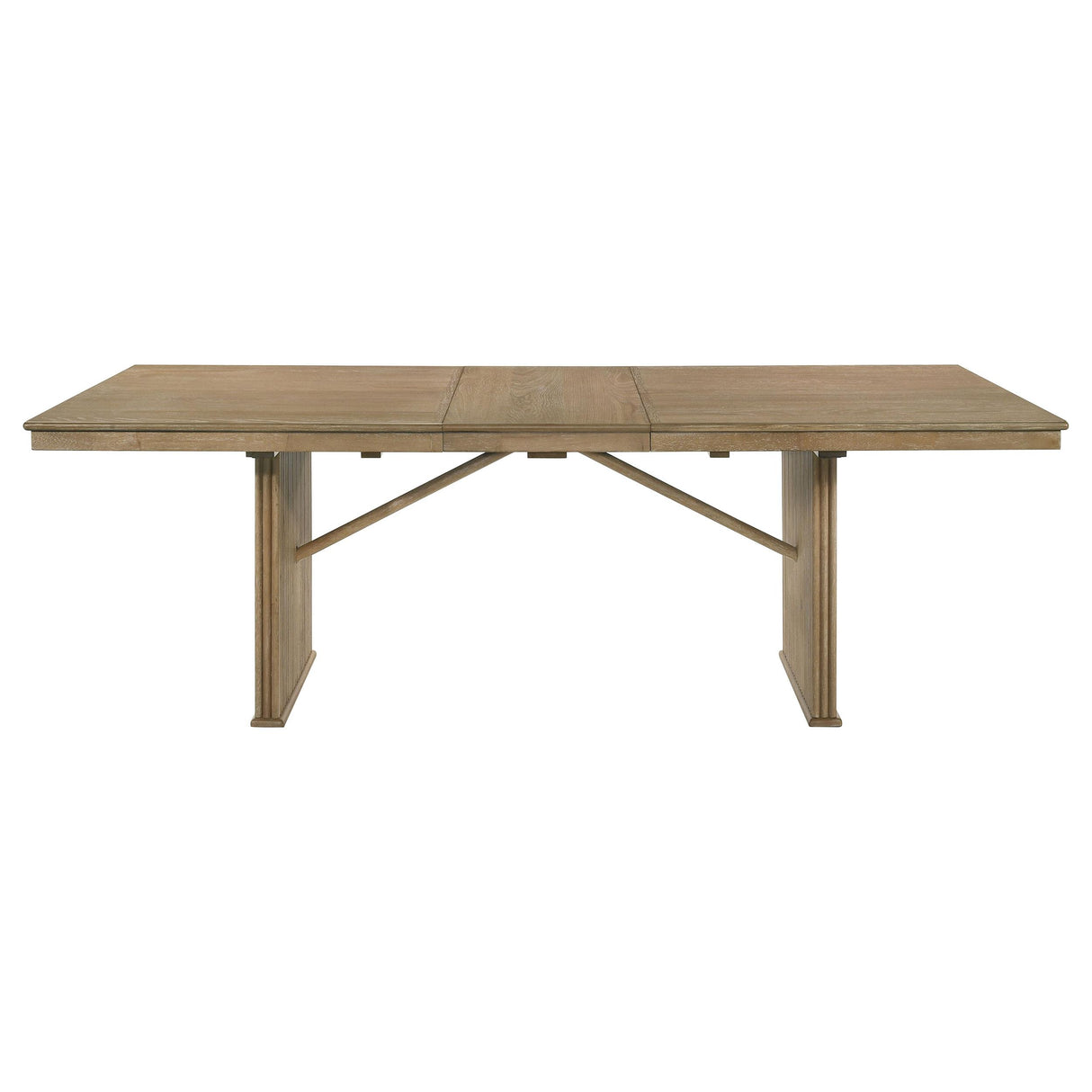 Adina Distressed Light Brown 7-Piece Extension Leaf Dining Set from Coaster - Luna Furniture