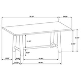 Duncan Washed Oak 71-inch Rectangular Wood Dining Table from Coaster - Luna Furniture