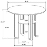 Ottowa Brown 5-piece Round Wood Counter Height Dining Room Set from Coaster - Luna Furniture