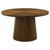 Galindo Walnut/Light Gray 5-Piece 52-inch Round Dining Set from Coaster - Luna Furniture