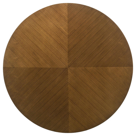 Galindo Walnut/Light Gray 5-Piece 52-inch Round Dining Set from Coaster - Luna Furniture