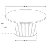 Galindo Walnut/Light Gray 5-Piece 52-inch Round Dining Set