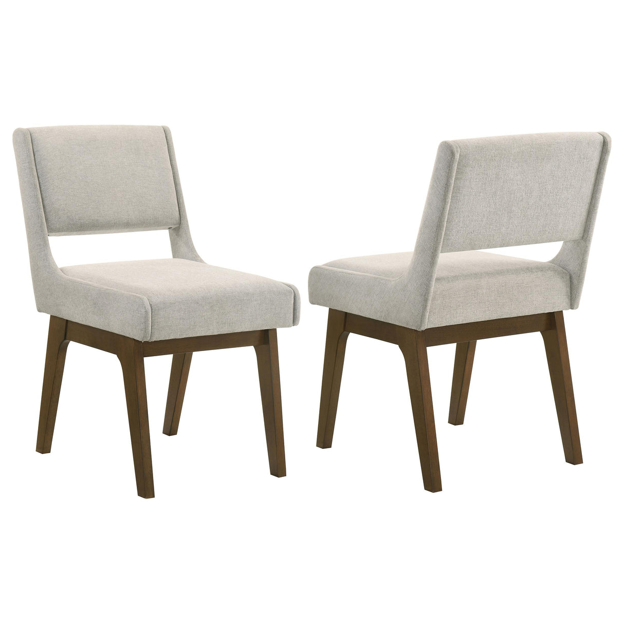 Galindo Upholstered Dining Side Chair Light Grey (Set of 2) from Coaster - Luna Furniture