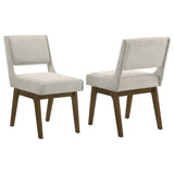 Galindo Upholstered Dining Side Chair Light Grey (Set of 2) from Coaster - Luna Furniture