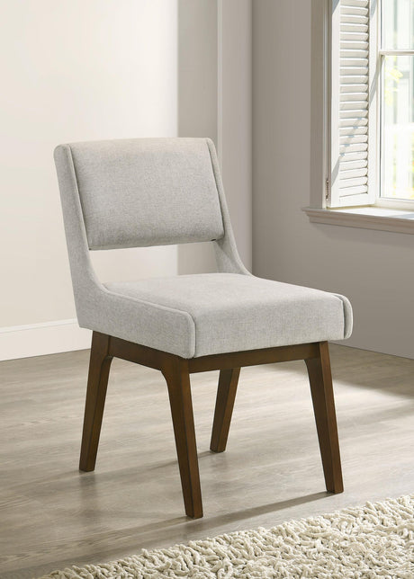 Galindo Light Gray Upholstered Dining Side Chair, Set of 2 from Coaster - Luna Furniture