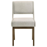Galindo Upholstered Dining Side Chair Light Grey (Set of 2) from Coaster - Luna Furniture