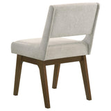 Galindo Upholstered Dining Side Chair Light Grey (Set of 2) from Coaster - Luna Furniture