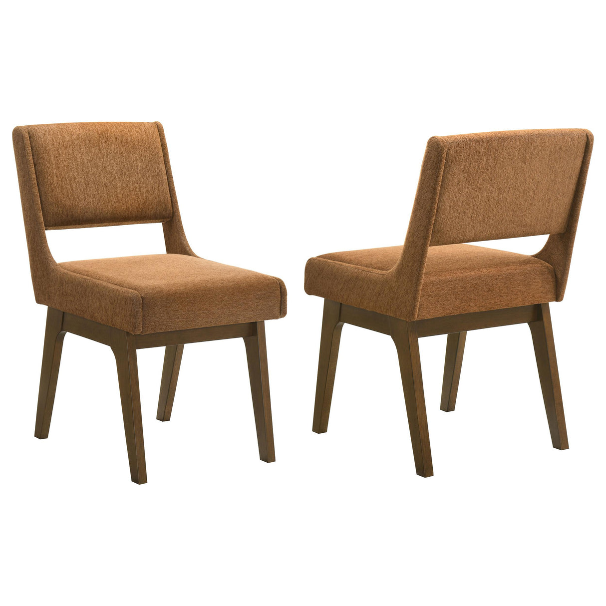 Galindo Nutmeg / Walnut Upholstered Dining Side Chair (Set of 2) from Coaster - Luna Furniture
