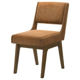 Galindo Nutmeg / Walnut Upholstered Dining Side Chair (Set of 2) from Coaster - Luna Furniture
