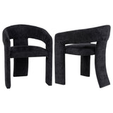 Carlow Black Upholstered Dining Arm Chair, Set of 2 from Coaster - Luna Furniture