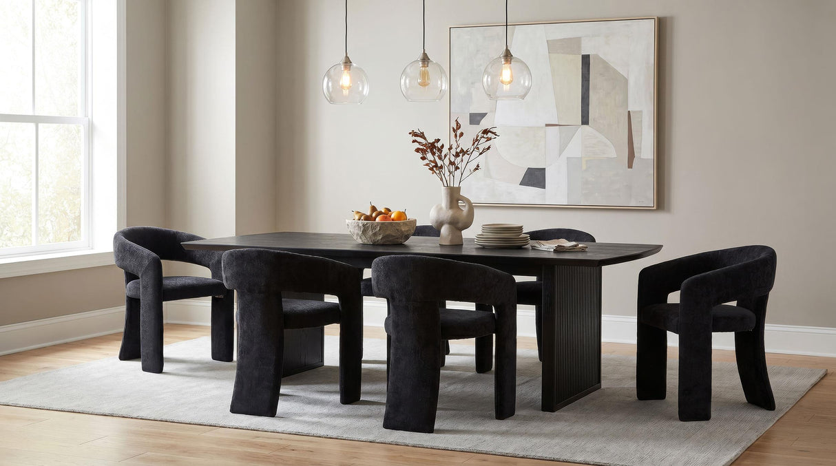 Carlow Black Upholstered Dining Arm Chair, Set of 2 from Coaster - Luna Furniture