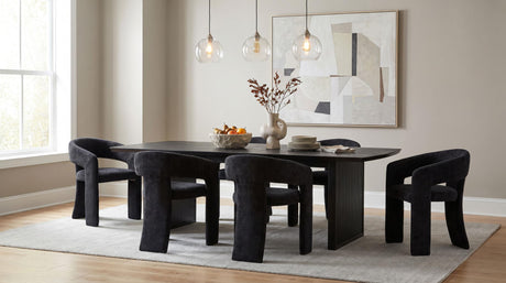Carlow Black Upholstered Dining Arm Chair, Set of 2 from Coaster - Luna Furniture
