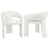 Carlow White Upholstered Dining Arm Chair, Set of 2 from Coaster - Luna Furniture